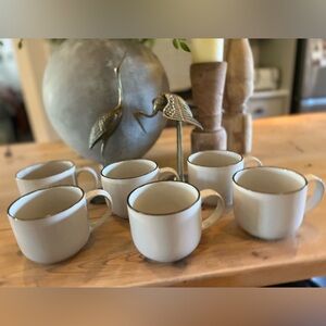 Maison Neuve Riverside Collection 6-Piece Mug Set Hand Crafted Ceramic Stoneware